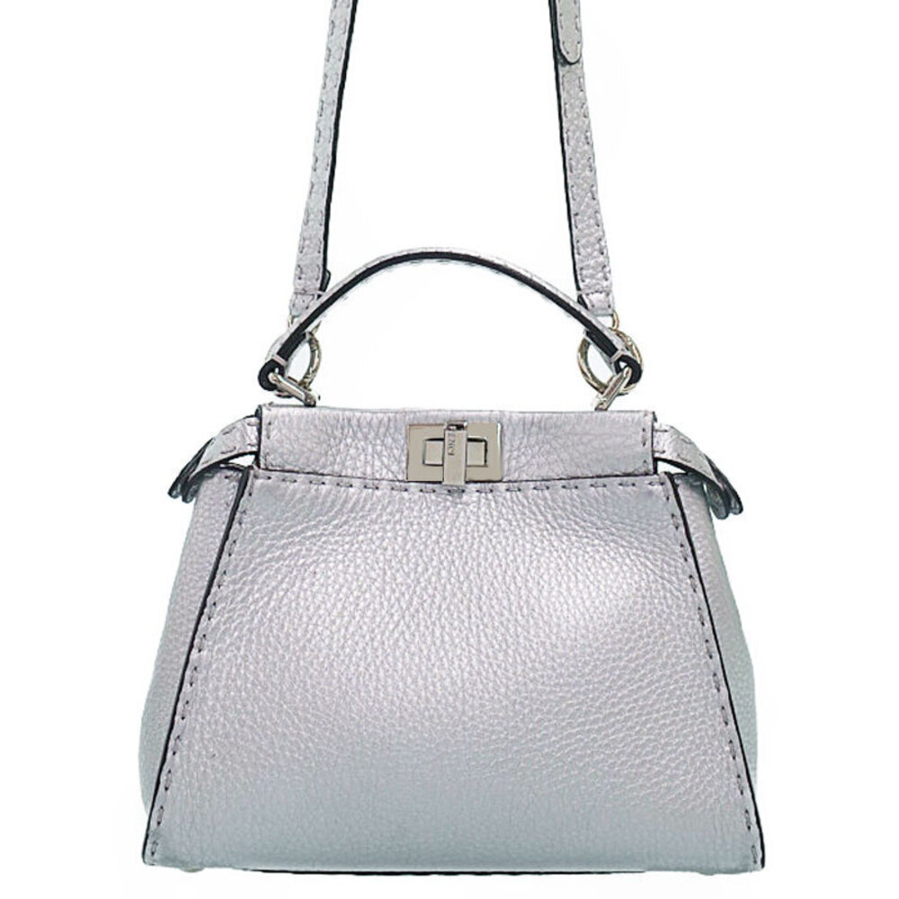 Fendi Selleria Peekaboo Leather Shoulder Bag